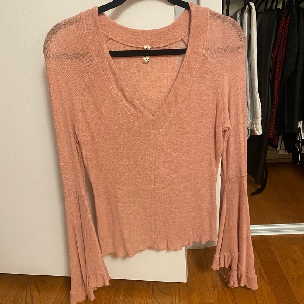 Free People Bell Sleeve Top